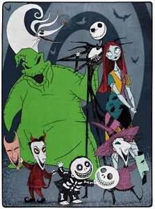 Jack and Sally Plush Blanket, 60x80 in. - Nightmare Before Christmas - Picture 1 of 2