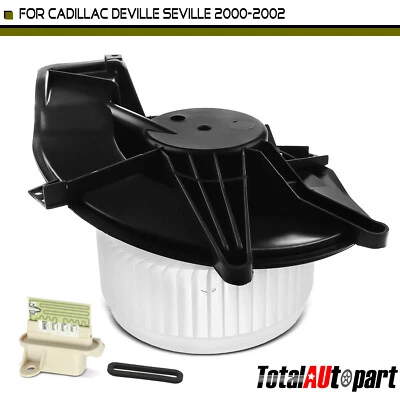 Kit de motor y resistencia soplador HVAC para Cadillac DeVille Sevilla 2000-2002 delantero Foto 1 de 4