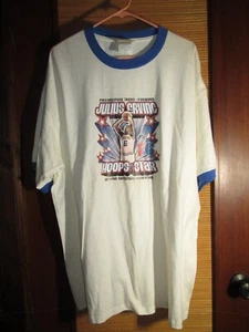 Julius Erving Hoops Star Philadelphia 76ers NBA Forward T Shirt 2XL Hardwood Vtg - Picture 1 of 4