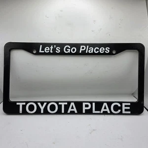 Marco de matrícula de plástico negro Toyota Place Lets Go Places California - Imagen 1 de 2