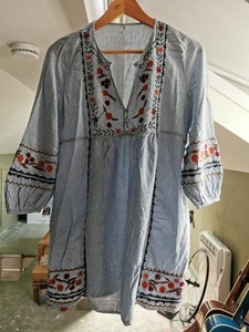 Zara Women's Multi Dress from TRF collection - Blue/White striped - Size EUR M - Picture 1 of 10