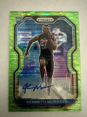 2020 Panini Prizm Kenneth Murray #327 Neon Green Pulsar Prizm (RC) Autograph SP - Image 1 of 4
