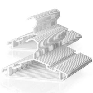 Kinder Kunststoff Kleiderbügel, Baby Kleiderbügel für Schrank 50 Packungen Rutschfest Kleinkinder... - Bild 1 von 7