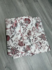 IKEA SPRANGORT Kissenbezug Kissenbezüge mit Blumenmuster Paar KÖNIG NEU OHNE ETIKETT CRANBERRY WEISS GRAU - Bild 1 von 5