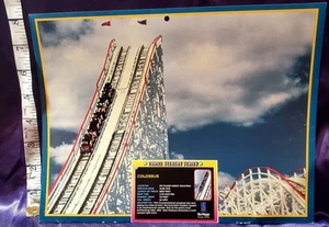 Koloss Holz ACHTERBAHN sechs Flaggen Magic Mountain Kalender Bild Seite 8x11 - Bild 1 von 4
