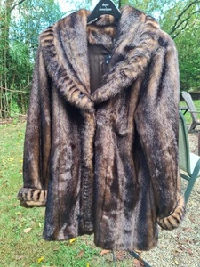 Dennis By Dennis Basson New W/Tags Womans L Faux Brown Mink Medium Length - Picture 1 of 23