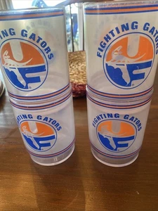 Bicchieri in plastica vintage anni 80 University of Florida Fighting Gators - Foto 1 di 13