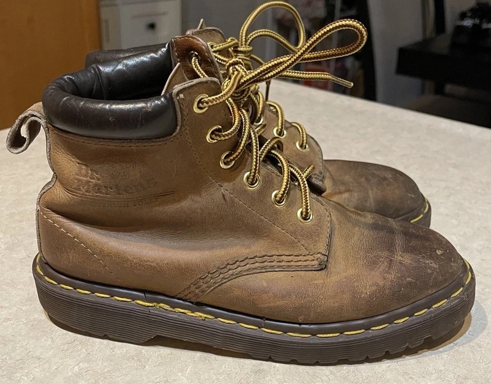 Botines De Colección Dr. Martens Doc England Años 90 Marrón Suela 939 EE. UU. 5 Jóvenes Foto 1 de 4