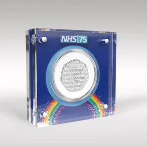 75 Years of the NHS 50p Coin with Perspex Display Case Holder - Picture 1 of 10