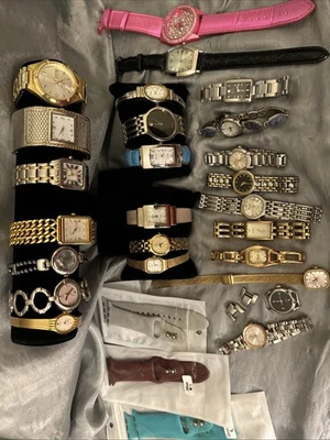 Watch Lot - Vintage To Modern, Mens & Womens, For Parts Or Repair Selling AS IS - Image 1 of 4