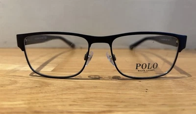 全新 RL 海军蓝金属眼镜框 带红色和白色条纹侧栏 — 第 1/4 张图片