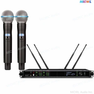 AD4-Beta58 Handheld Wireless Microphone System 2 B58 Stage DJ Karaoke Set - Picture 1 of 10