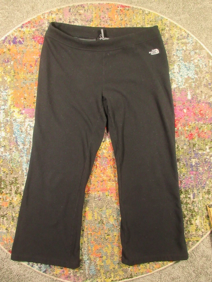 North Face Fleece Pants Womens Large Black Loose Lounge Casual Outdoor - Image 1 of 4