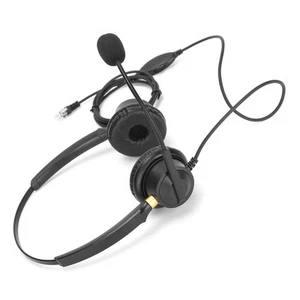 Binaural Headset Telephone Headset With Noise Canceling Mic And Volume Contr SAL - Zdjęcie 1 z 22