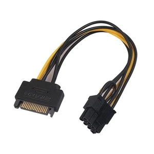 SATA 15 pin Male to 8 pin 6+2 PCI-Express PCIe Video Adapter Power Graphic❀ - Bild 1 von 9