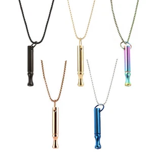 Titanium Steel Breathlace Quit Smoking Anxiety Stress Relief Breathing Necklace - Picture 1 of 17