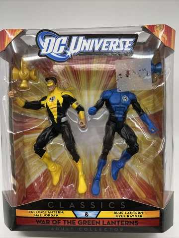 Yellow Lantern Hal Jordan Blue Lantern Kyle Rayner Figure DC Universe Classic B1 Cover