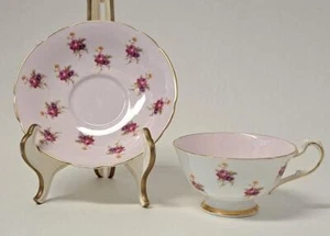 Royal Victoria Fine Bone China Tea Cup & Saucer Made In England Pink Flowers - Picture 1 of 12