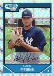 2007 (YANKEES) Bowman Chrome Prospects X-Fractors #BC87 Gabriel Medina