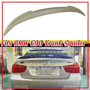 2011 Fit For BMW E90 3-Series V Look 4D Sedan Rear Boot Trunk Spoiler Unpainted - Picture 1 of 8