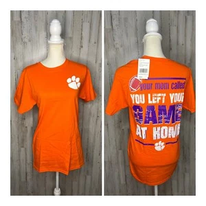 NWT Clemson Tigers "Your Mom Called" Orange Graphic Unisex T-Shirt Size Small - Picture 1 of 5
