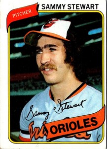 1980 Topps Sammy Stewart #119 Baltimore Orioles
