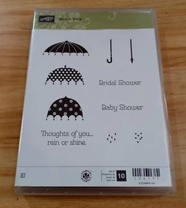 Stampin' Up Rain or Shine Gummistempelset Braut Babyparty  - Bild 1 von 4