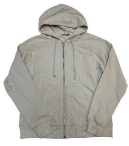 BLK DNM Herren Sweatshirt Grau Rückendruck Kapuze Reißverschluss Größe Medium Neu - Bild 1 von 2