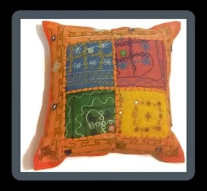 ORANGE CUSHION COVER 16" x 16". . - Picture 1 of 4