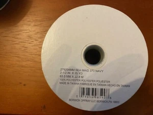 Berwick Offray Wide Black 100% Polyester Ribbon 2-1/2in. x 25yd. (New) - Picture 1 of 3