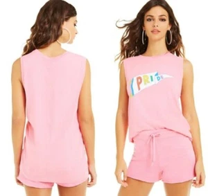 Wildfox PRIDE Rainbow Flag Muscle Tank Small NWT $68 - Picture 1 of 5