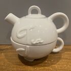 Tea Set For One White Ceramic Free Post To U.K. 