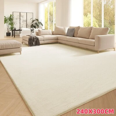 Extra Large Rugs Short Pile Soft Fluffy Anti-Slip Mat Living Room Bedroom Carpet - Image 1 of 4