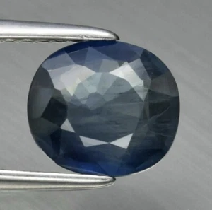 SAPPHIRE 1.65ct Blue Oval 7.6x6.8x3.4mm Natural Untreated from Madagascar  - Picture 1 of 6
