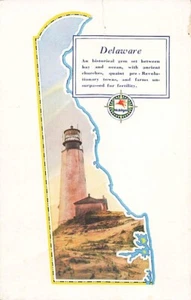 Postkarte Karte Delaware von Mobil Gas - Bild 1 von 2