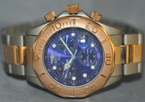 Invicta Mens Elite Swiss Made Chronograph Blue Dial Titanium & Steel Watch 10700 - Foto 1 di 5