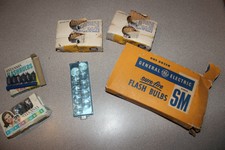 Lot De 14 Ampoules Flash Vintage GE & Sylvania AG-1B - Point Bleu - USA