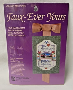 Design For The Needle Faux-Ever Yours Counted Cross Stitch Kit Joy And Peace New - Picture 1 of 5