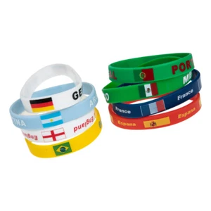 8 Stück Katar Fußball Armbänder Silikon Armbänder Fußball Spiel Cheer Zubehör - Bild 1 von 12