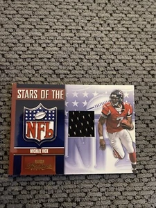 Michael Vick Prestige Playoff Jersey Card #NFL-12 Atlanta Falcons - Picture 1 of 2