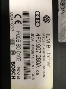 AF0907280A. AUDI A6 3.2 ONBOARD POWER SUPPLY CONTROL MODULE - Picture 1 of 12