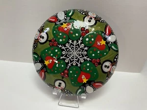 Christmas Sweater Mandala Art - Hand Painted Stone - ASO YouTube - By JaDeL - Picture 1 of 5