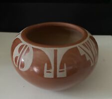 Native American San Ildefonso Redware Pottery Jar Signed By Josephine C. Vigil
