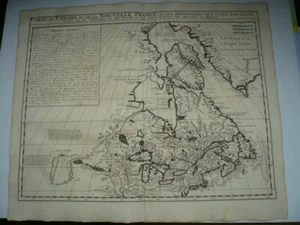 Carte Du Canada ou de la Nouvelle France & Des Decouvertes anno 1719, Chatelain - Picture 1 of 11