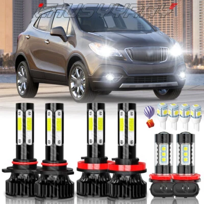 Kit de lâmpadas de neblina feixe Hi/Lo farol de LED para Buick Encore 2013-2019 6X 6000K - Imagem 1 de 4