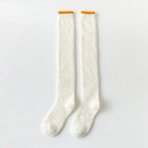 Women Thermal Cozy Fuzzy Fleece Long Socks Over Knee Warm Stocking Slipper Socks