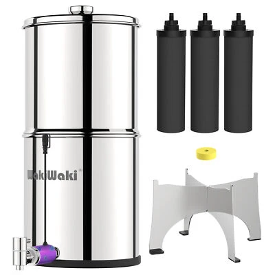 Gravity Countertop Water Filter System &3 Purification Filters, 0.1Micron - Image 1 of 4