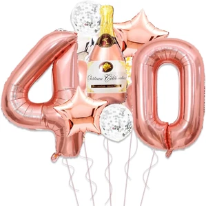 Deko 40. Geburtstag Frauen, Rosegold 40 Geburtstag Frauen Deko, Riesen Folienbal - Bild 1 von 7