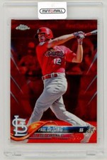 2018 Topps Chrome Red Refractor 79 Paul Dejong 3/5 St. Louis Cardinals Stl