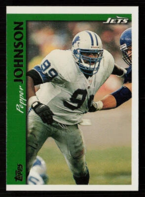 1997 Topps #52 Pepper Johnson New York Jets Football Card - Image 1 of 2
